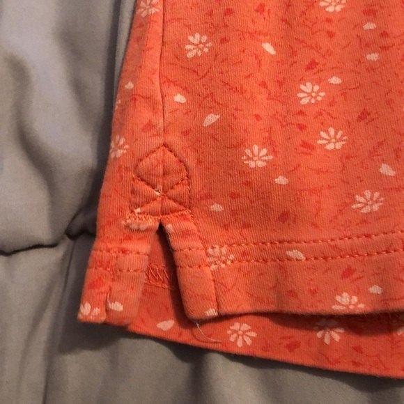 Duluth trading co. Orange floral shirt size large - Picture 5 of 7